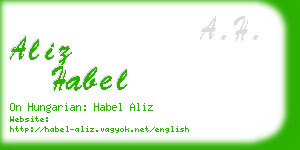 aliz habel business card